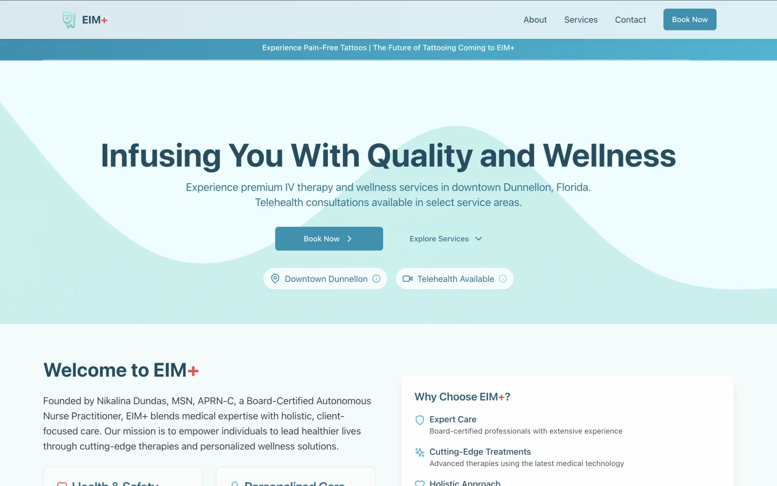 Extreme Infused Medical Plus website